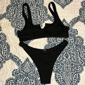 Romwe Black Bikini